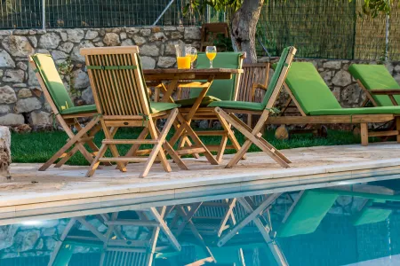 pool and chairs