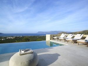 Cretan Private Luxury Retreat Harmonie Youphoria, piscine à débordement et panorama sur la mer