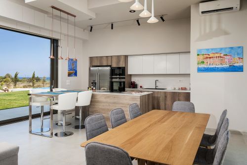 kitchen and dining area