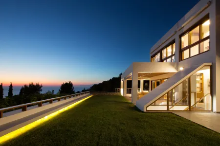  villa at sunset