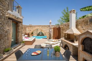Maisonnette en pierre de luxe Heavenly Doro Gold, piscine privée et spa Bliss, Crète occidentale