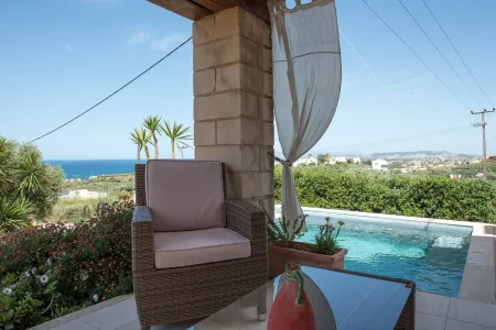 sitting area by pool