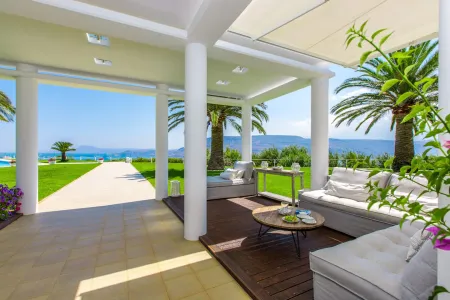  outdoor sofa and sea view