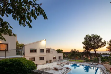  private pool at sunset