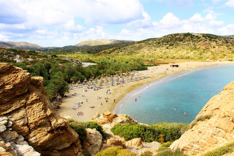 Plage De Vai En Crète Orientale